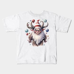 Krampus Watercolor Kids T-Shirt